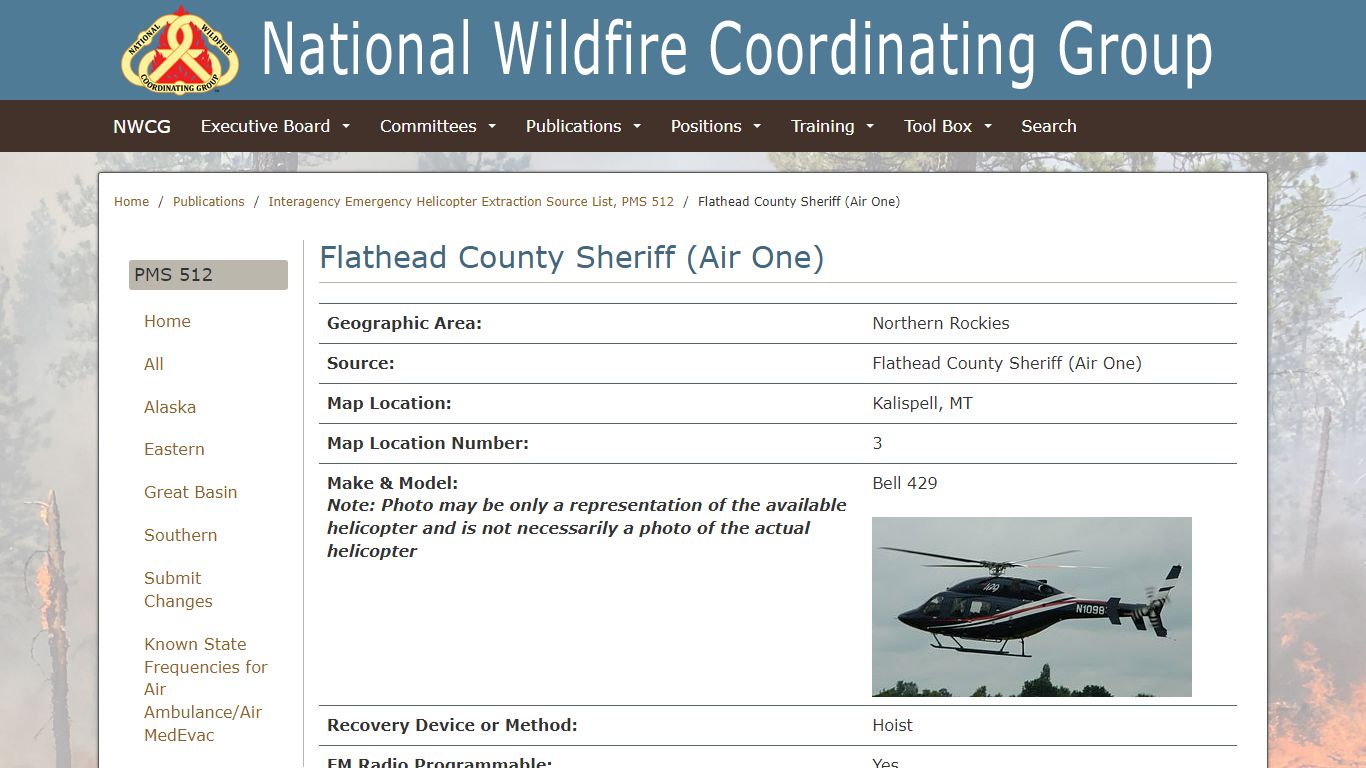 Flathead County Sheriff (Air One) | NWCG