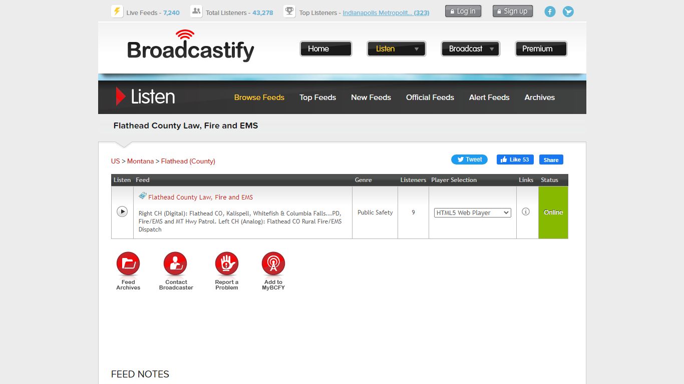 Flathead County Law, Fire and EMS - Broadcastify.com