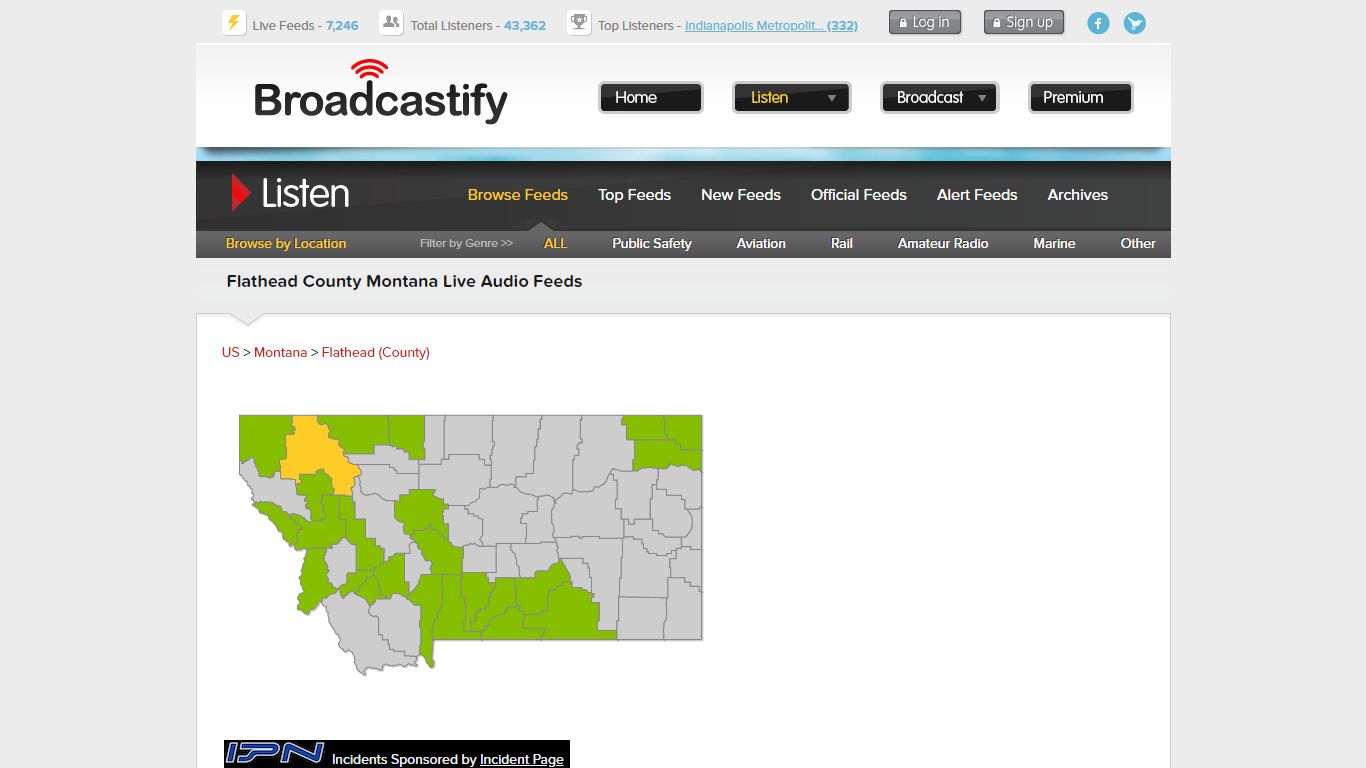 Flathead County Montana Live Audio Feeds - Broadcastify.com