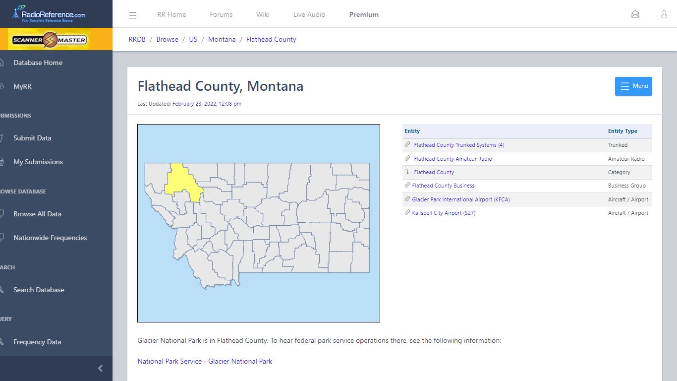 Flathead County, Montana - RadioReference.com
